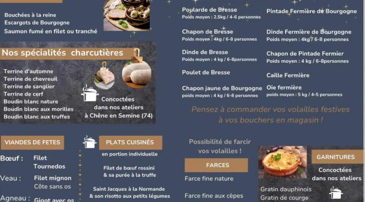 Création d’une carte traiteur