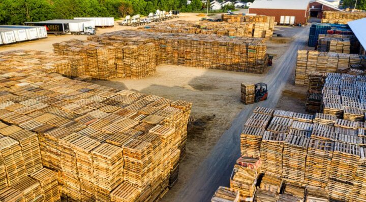 Des palettes en bois