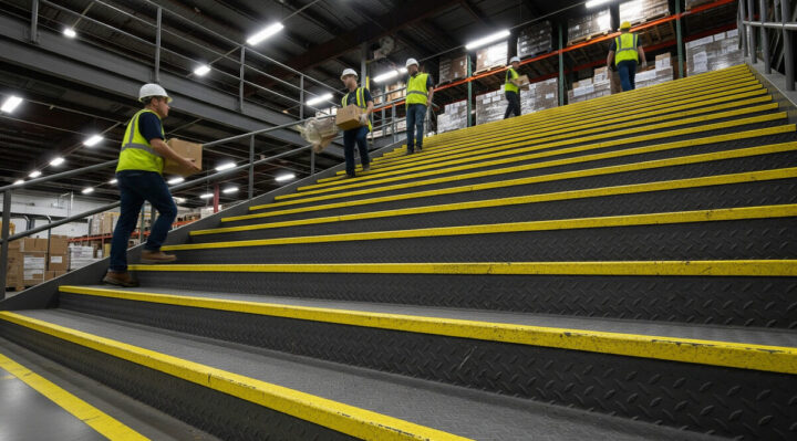 Escalier antidérapant