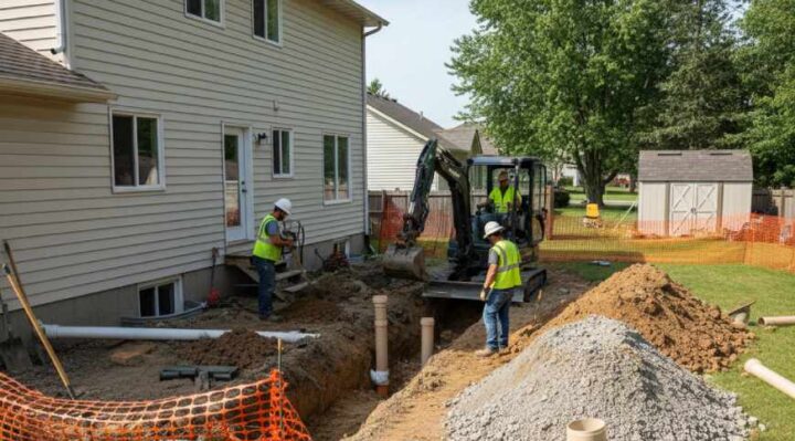 Travaux d'assainissement