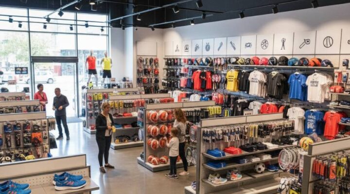 Vente d'articles sportifs