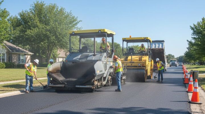Travaux de goudronnage