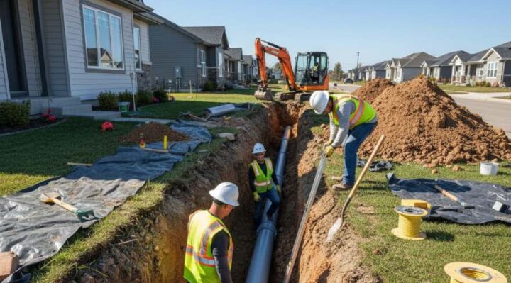 Travaux de raccordement au tout-à-l'égout