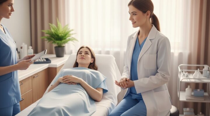 Visite chez la gynécologue