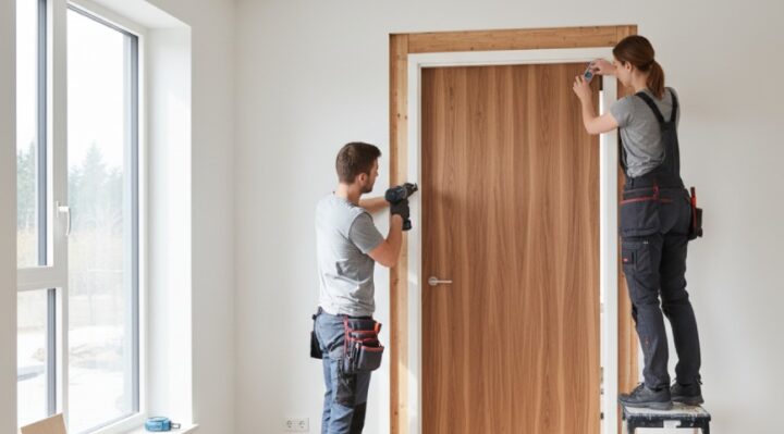 Installation de porte