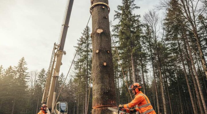 Travaux d'abattage d'arbre