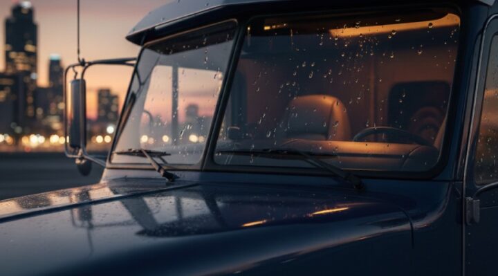 Pare-brise de véhicule lourd