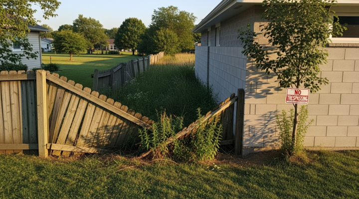 Empiétement sur limite propriété voisine