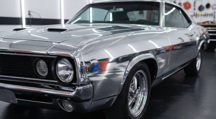 Peinture effet chrome