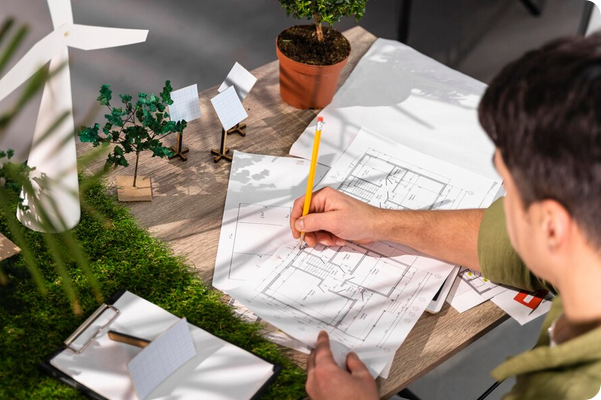 Conception technique d'un bureau de jardin